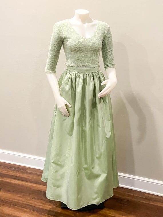 Y2K 90's Green 2 Piece Prom Dress - Etsy Y2K 90's Green 2 Piece Prom Dress - Etsy