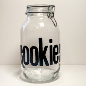 Cookies Glass Storage Jar Canister Vintage
