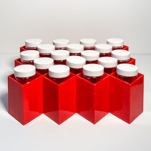 MCM Red Spice Rack and Jars by Copco