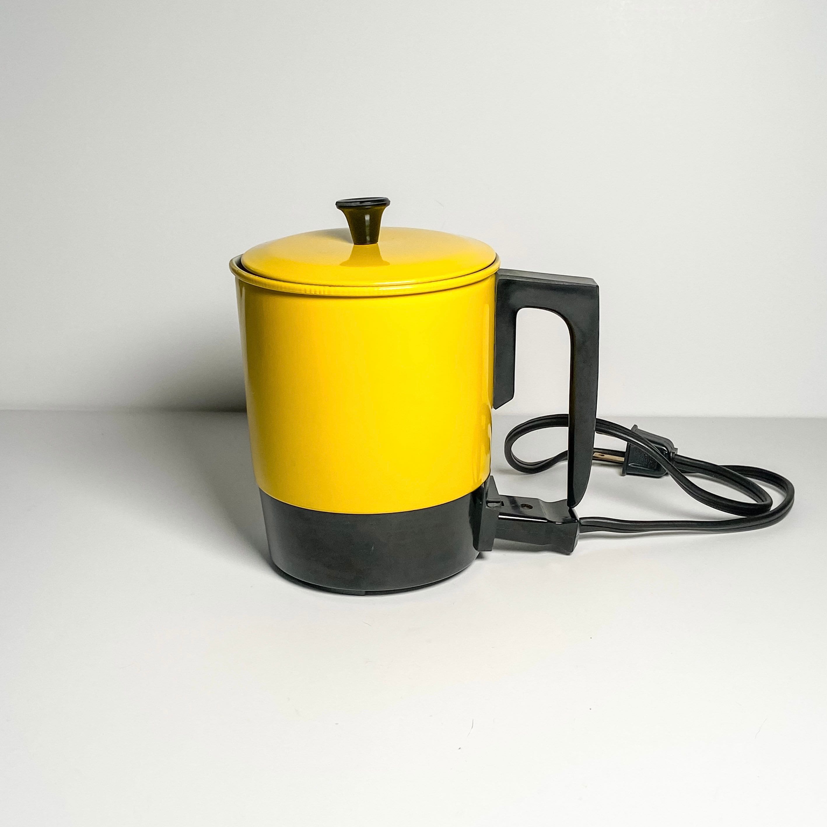 Valiant 4 Cup Mid Century Yellow Electric Hot Pot 