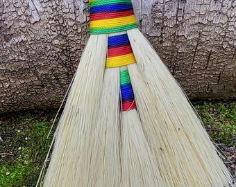 Handbezem/borstel - Tampico - regenboog