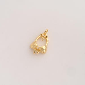 18K Gold Filled Bikini Pendant Dainty CZ Bra Charms for DIY Jewelry Necklace Findings Making Supply