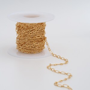 3.28フィート 18Kゴールドフィルドケーブルチェーン 繊細なゴールド半完成チェーン DIYジュエリーネックレス金具製作用品
