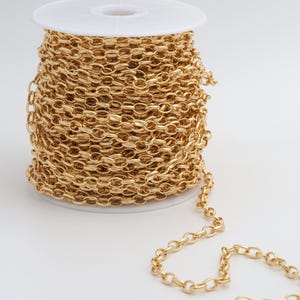 3.28フィート 18Kゴールドフィルドロロチェーン 繊細なゴールド半完成チェーン DIYジュエリーネックレス金具製作用品