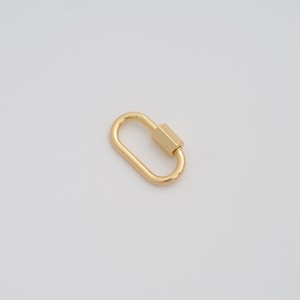 18K Gold gefüllt Karabiner Verschluss Zierliche Gold Schraubverschluss für DIY Schmuck Halskette Zubehör machen