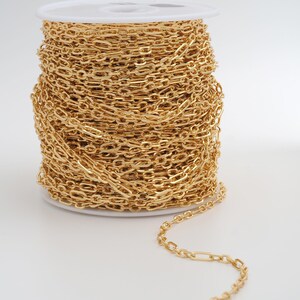 3.28フィート 18Kゴールドフィルドロロチェーン 繊細なゴールド半完成チェーン DIYジュエリーネックレス金具製作用品