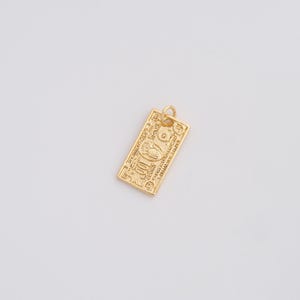 18K Gold Filled Dollar Pendant Dainty Gold Money Charms for DIY Jewelry Necklace Findings Making Supply