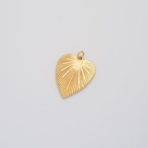 18K Gold Filled Heart Pendant Dainty Gold Sunshine Love Charms for DIY Jewelry Necklace Findings Making Supply
