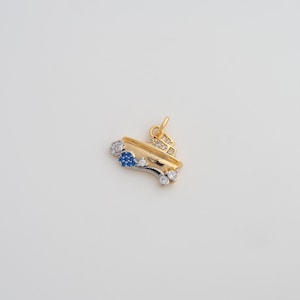 18K Gold Filled Ship Pendant Dainty CZ Ship Charms for DIY Jewelry Necklace Findings Making Supply