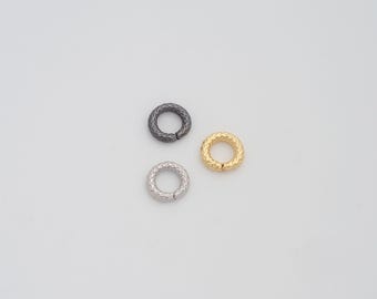 5 st 18K guldfyllda öppna hoppringar Eleganta silversvarta hoppringar för DIY smycken halsbandstillverkning
