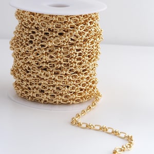 3.28 Ft 18K Gold Filled Figure 8 Chains Dainty Gold Semi-Finished Chains for DIY Jewelry Necklace Findings Making Supply