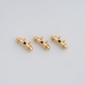 18K Gold Filled Pill Pendant Dainty CZ Capsule Charms for DIY Jewelry Necklace Findings Making Supply