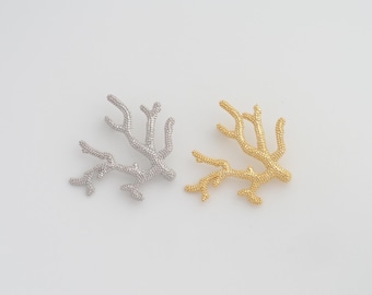 18K Gold Füllte Korallen-Anhänger Zierliche Korallen-Charme für DIY Schmuck-Halsketten-Befunde, die Versorgung bilden