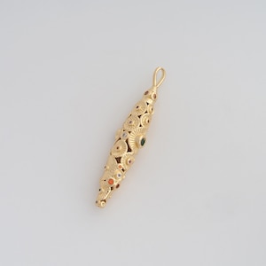 18K Gold Filled Movable 3D Articulated Fish Pendant Dainty CZ Fish Charms for DIY Jewelry Necklace Findings Making Supply