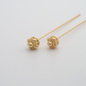 5 pcs 18K Gold Filled Flower Head Pins Dainty Gold Flower Head Pins for DIY Jewelry Necklace Findings Making Supply