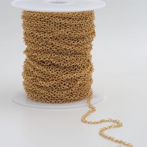 3.28フィート 18Kゴールドフィルドケーブルチェーン 繊細なゴールド半完成チェーン DIYジュエリーネックレス金具製作用品