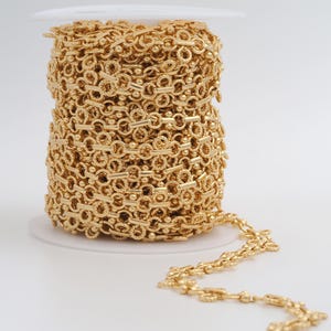 3.28 Ft 18K Gold Filled Figure 8 Chains Dainty Gold Semi-Finished Chains for DIY Jewelry Necklace Findings Making Supply