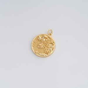 18K Gold Filled Lion Pendant Dainty CZ Animal Charms for DIY Jewelry Necklace Findings Making Supply