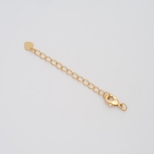 1 Str 18K Gold Filled Heart Chains Dainty Gold Extension Chains for DIY Jewelry Necklace Findings Making Supply