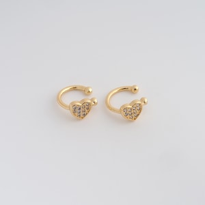 18K Gold Filled Non Piercing Cartilage Clip Earrings CZ Cuff Earrings Valentine Gift·Engagement Gifts·Wedding Gifts·Perfect Gift for Her/Him