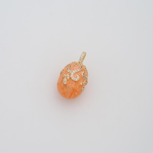 18K Gold Filled CZ Easter Egg Pendant Dainty Enamel Egg Charms for DIY Jewelry Necklace Findings Making Supply