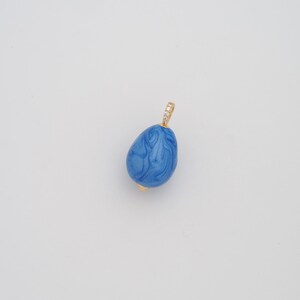 18K Gold Filled Easter Egg Pendant Dainty Enamel Egg Charms for DIY Jewelry Necklace Findings Making Supply