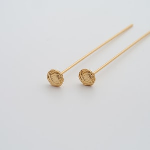 5 pcs 18K Gold Filled Flower Head Pins Dainty Gold Flower Head Pins for DIY Jewelry Necklace Findings Making Supply