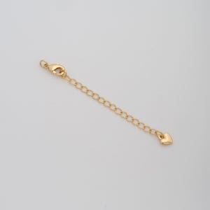 1 Str 18K Gold Filled Heart Chains Dainty Gold Extension Chains for DIY Jewelry Necklace Findings Making Supply
