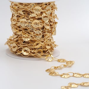 3.28フィート 18Kゴールドフィルドケーブルチェーン 繊細なゴールド半完成チェーン DIYジュエリーネックレス金具製作用品