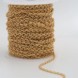 3.28フィート 18Kゴールドフィルドロロチェーン 繊細なゴールド半完成チェーン DIYジュエリーネックレス金具製作用品