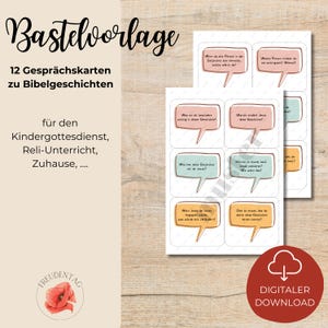 Gesprächskarten zum Reflektieren mit Kindern für Kindergottesdienst, Schule
