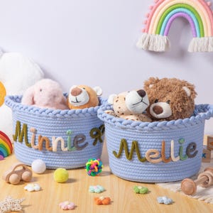 Personalisierter Babykorb, Babyparty-Geschenkkorb, Seil-Baumwollbaby-Geschenkkorb, Baby-Geschenkkorb, Spielzeugkorb, Neugeborenen Geschenk, Babynamengeschenk