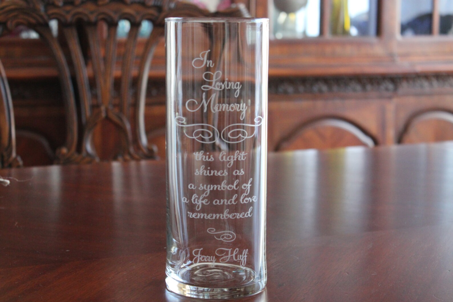 Personalized Engraved Memorial vase 9 Memorial Vase Etsy