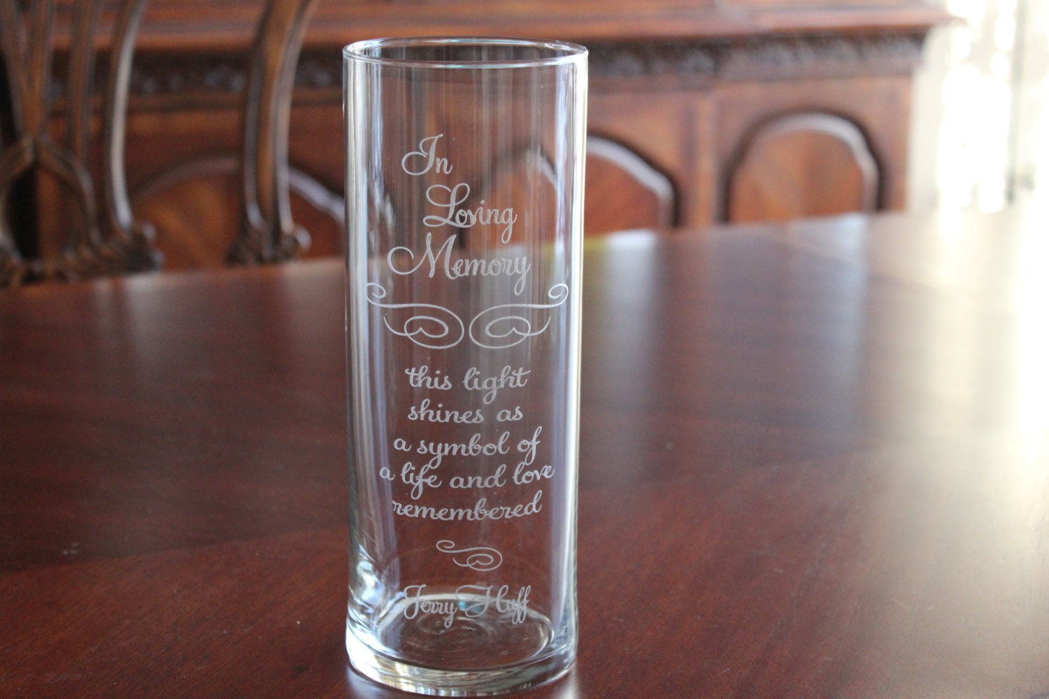 Personalized Engraved Memorial vase 9 Memorial Vase Etsy
