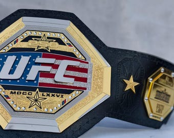 UFC Freedom Legacy 250 Championship Title Belt Adult Size Replica 4mm Brass Plates
