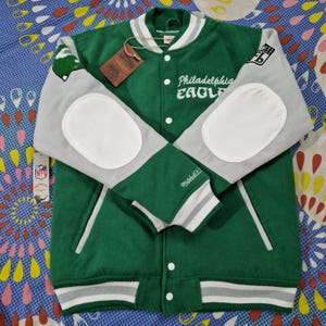 Mitchell Ness Philadelphia Eagles NWT Princess Diana Varsity Jacket Size: Small