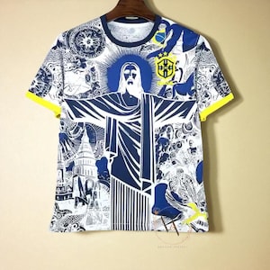 Personalized Brazil Jesus Football Soccer Shirt