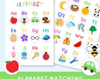 ABC Alphabet passenden druckbare Aktivität | Kleinkind Montessori Lernen (Digitaler Download)