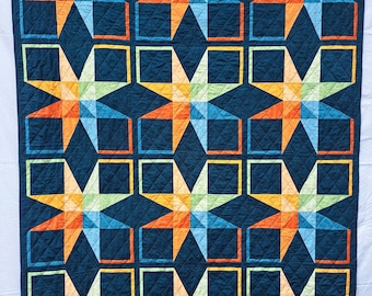 Bonfire Sparks Throw Quilt