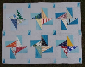 Pinwheel nautico culla trapunta