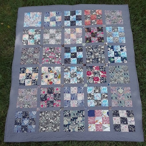 9 Patch Stippled Baby Quilt