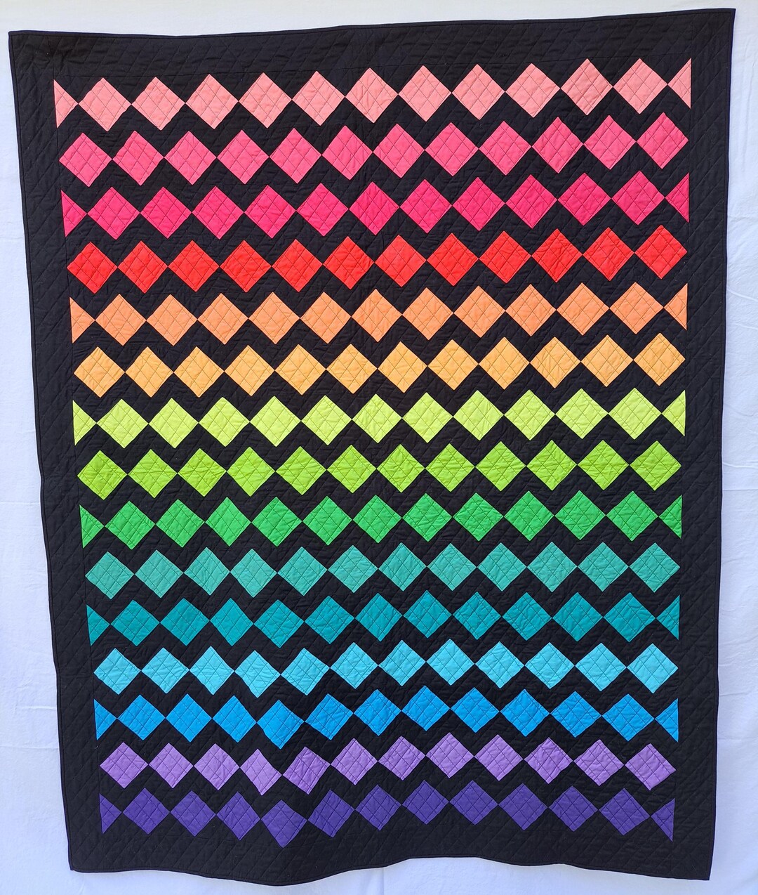 Rainbow Print Throw