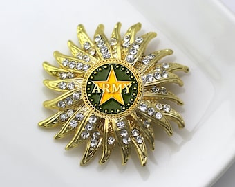 Broche del ejército de EE. UU. - Joyería militar artesanal