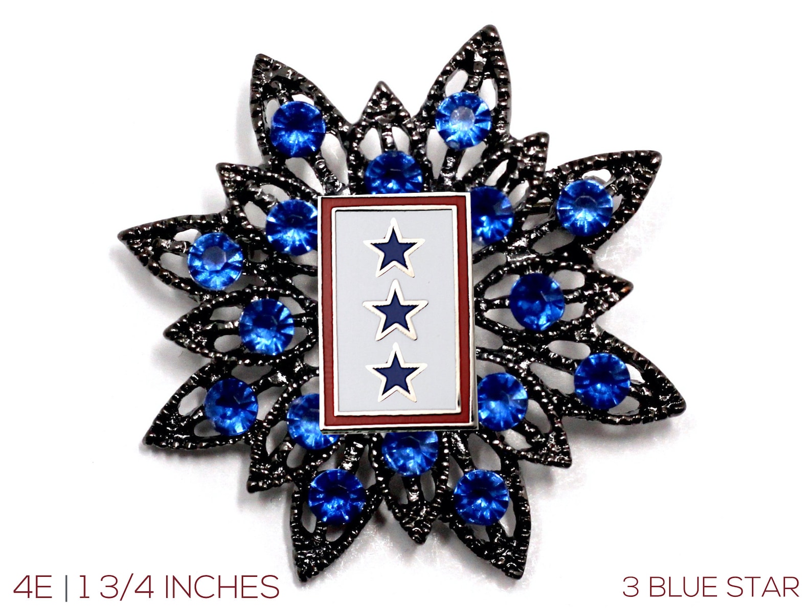 Blue Star Flag Brooch Blue Star Family Member US Military - Etsy