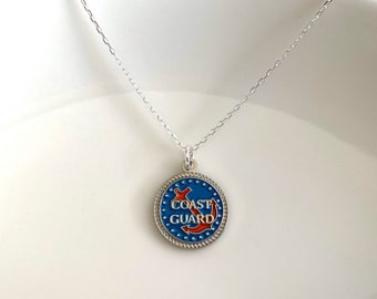 Collar de la Guardia Costera Patriótica (con opciones de cadena de oro o plata)