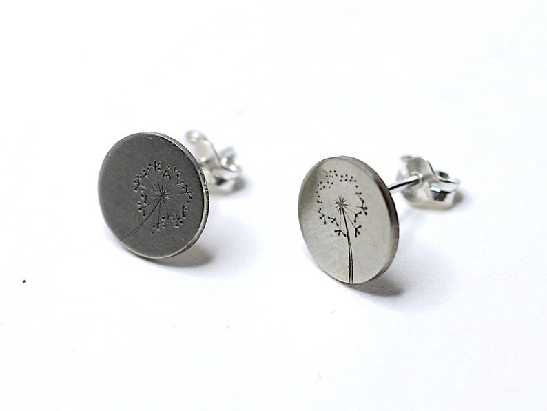 Dandelion Post Earrings  Military Spouse Earrings  Military image 2