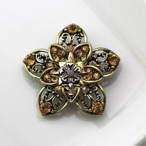 Military Intelligence Brooch, Army Branch Jewelry (Gold)
