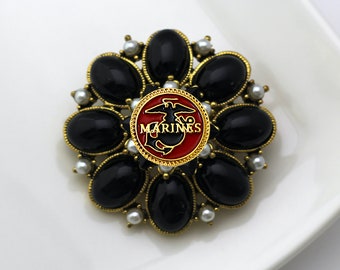 Broche de la Infantería de Marina, Rama Militar (Dorado y Negro)
