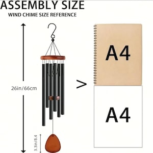 26 Inch Outdoor Wind Chimes – Large Aluminum Chimes for Garden, Porch, Balcony & Farmhouse Decoration – Relaxing Melodic Sound, Gift for Her image 4