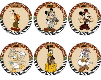 Safari Mouse PNG, Mickey and friends safari standing characters, Themed Centerpieces, T Shirt, Instant Download, Digital, Mickey, Daisy,